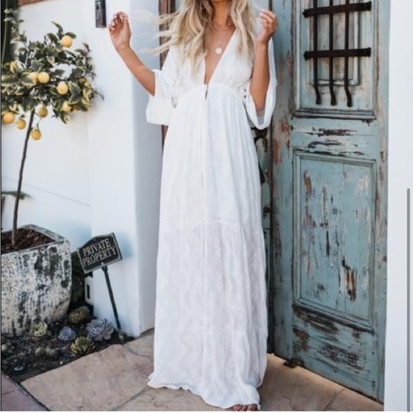 Vici Dresses & Skirts - New Vici Olivaceous Boho Festival Goddess White Dress